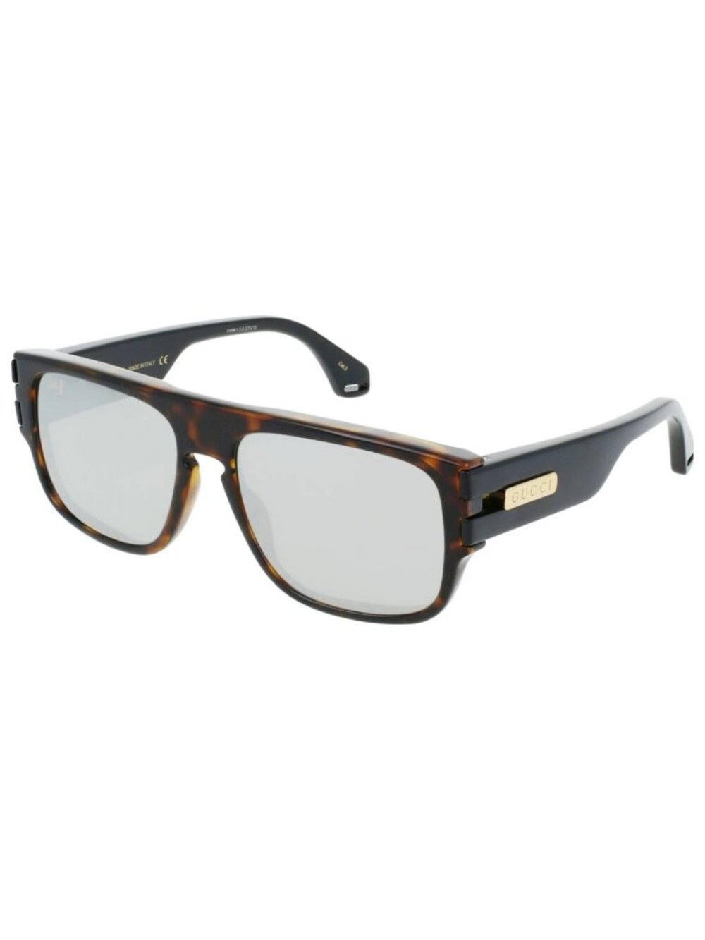 New Gucci Women's Sunglasses Square Rectangle Injection Frame Mens Havana Black
